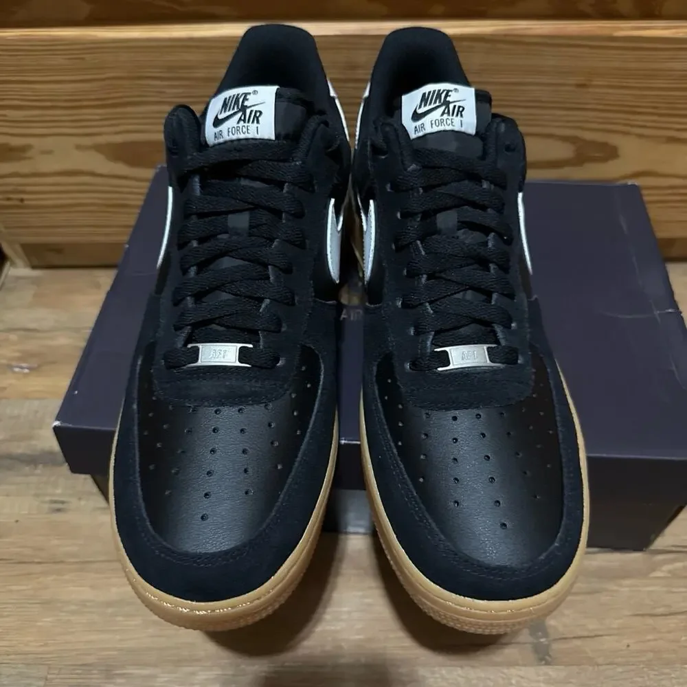 Nike Air Force 1 Black Summit White Gum FQ8714-004 Size 12